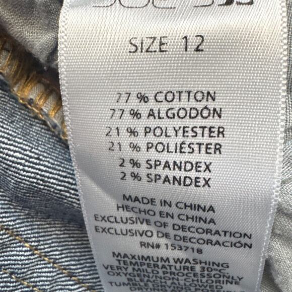 Joe's Jeans Little Girls Raw Hem Rhinestone Jeans Size 12 NWOT Designer Kids - Picture 10 of 11